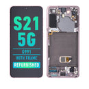Samsung Galaxy S21 5G (G991) OLED Screen Assembly Replacement With Frame (Refurbished) (Phantom Violet)