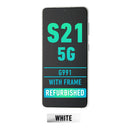 Samsung Galaxy S21 5G (G991) OLED Screen Assembly Replacement With Frame (Refurbished) (Phantom White)
