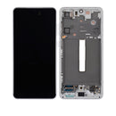 Samsung Galaxy S21 FE 5G OLED Screen Assembly Replacement With Frame (NORTH AMERICA VERSION) (Refurbished) (White)