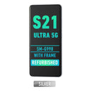 Samsung Galaxy S21 Ultra 5G SM-G998 OLED Screen Assembly Replacement With Frame (Refurbished) (Phantom Silver)
