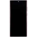 Samsung Galaxy S22 Ultra OLED Screen Assembly Replacement With Frame (Aftermarket Pull) (GOOD) (Burgundy)