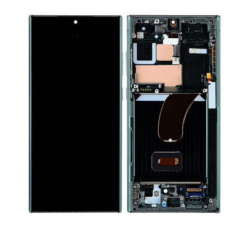 Samsung Galaxy S23 Ultra 5G OLED Screen Assembly Replacement With Frame (Refurbished) (Green)