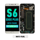 Samsung Galaxy S6 Edge Plus OLED Screen Assembly Replacement With Frame (AT&T / T-Mobile) (Refurbished) (White Pearl)