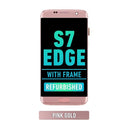 Samsung Galaxy S7 Edge OLED Screen Assembly Replacement With Frame (US Version) (Refurbished) (Pink Gold)