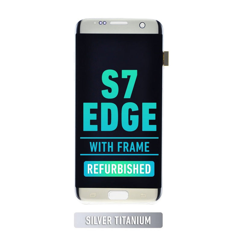 Samsung Galaxy S7 Edge OLED Screen Assembly Replacement With Frame (US Version) (Refurbished) (Silver)