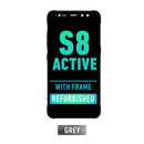 Samsung Galaxy S8 Active OLED Screen Assembly Replacement With Frame (Refurbished) (Meteor Grey)