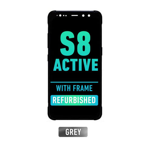 Samsung Galaxy S8 Active OLED Screen Assembly Replacement With Frame (Refurbished) (Meteor Grey)