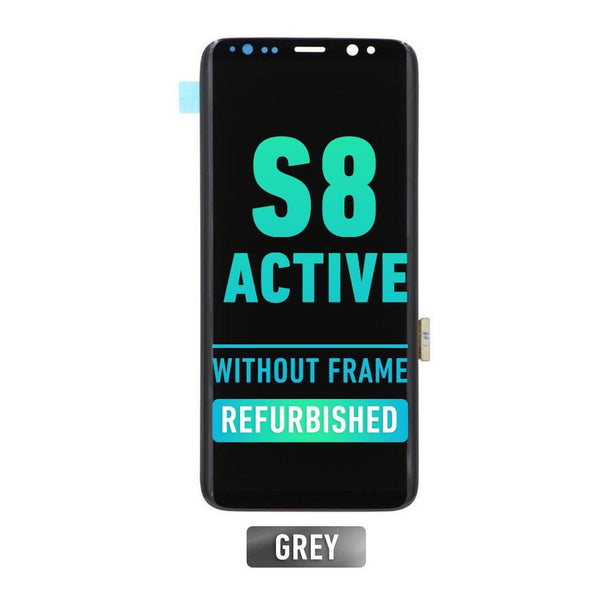 Samsung Galaxy S8 Active OLED Screen Assembly Replacement Without Frame (Refurbished) (Meteor Grey)