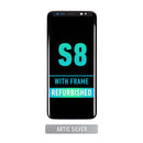 Samsung Galaxy S8 OLED Screen Assembly Replacement With Frame (Refurbished) (Arctic Silver)