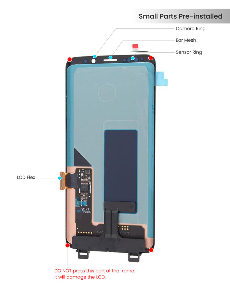 Samsung Galaxy S9 OLED Screen Assembly Replacement Without Frame (Refurbished) (All Colors)