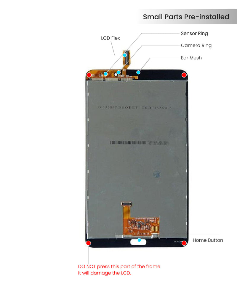 Samsung Galaxy Tab 4 7.0 (T230) LCD Screen Assembly Replacement With Digitizer (All Colors)