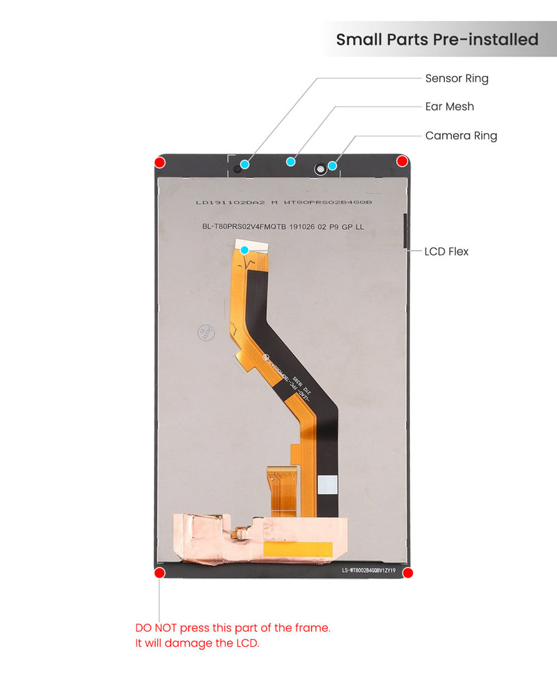 Samsung Galaxy Tab A 8.0 (T290/2019) LCD Screen Assembly Replacement With Digitizer (WIFI VERSION) (White)