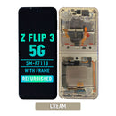 Samsung Galaxy Z Flip 3 5G OLED Screen Assembly Replacement With Frame (Refurbished) (Cream)