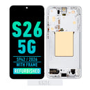 Samsung Galaxy S26 5G OLED Screen Assembly Replacement With Frame (Refurbished) (White)