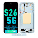 Samsung Galaxy S26 5G OLED Screen Assembly Replacement With Frame (Refurbished) (Sky Blue)
