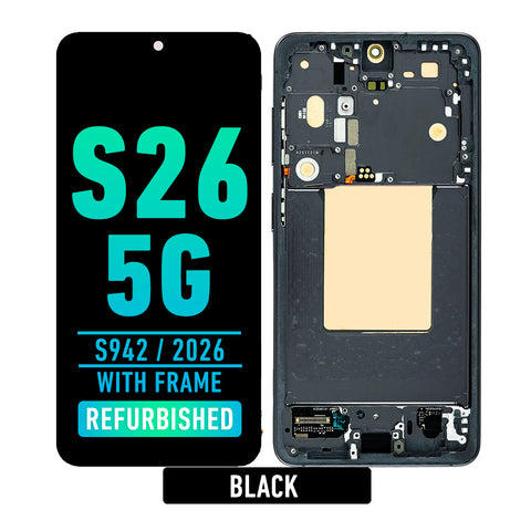 Samsung Galaxy S26 5G OLED Screen Assembly Replacement With Frame (Refurbished) (Black)