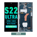 Samsung Galaxy S22 Ultra OLED Screen Assembly Replacement With Frame (Refurbished) (Green)