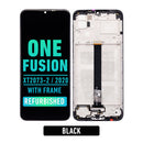 Motorola One Fusion (XT2073-2 / 2020) LCD Screen Assembly Replacement With Frame (Refurbished) (Black)