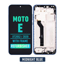 Motorola Moto E (XT2052 / 2020) LCD Screen Assembly Replacement With Frame (Refurbished) (Midnight Blue)