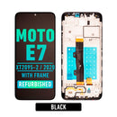 Motorola Moto E7 (XT2095-2 / 2020) LCD Screen Assembly Replacement With Frame (Black)