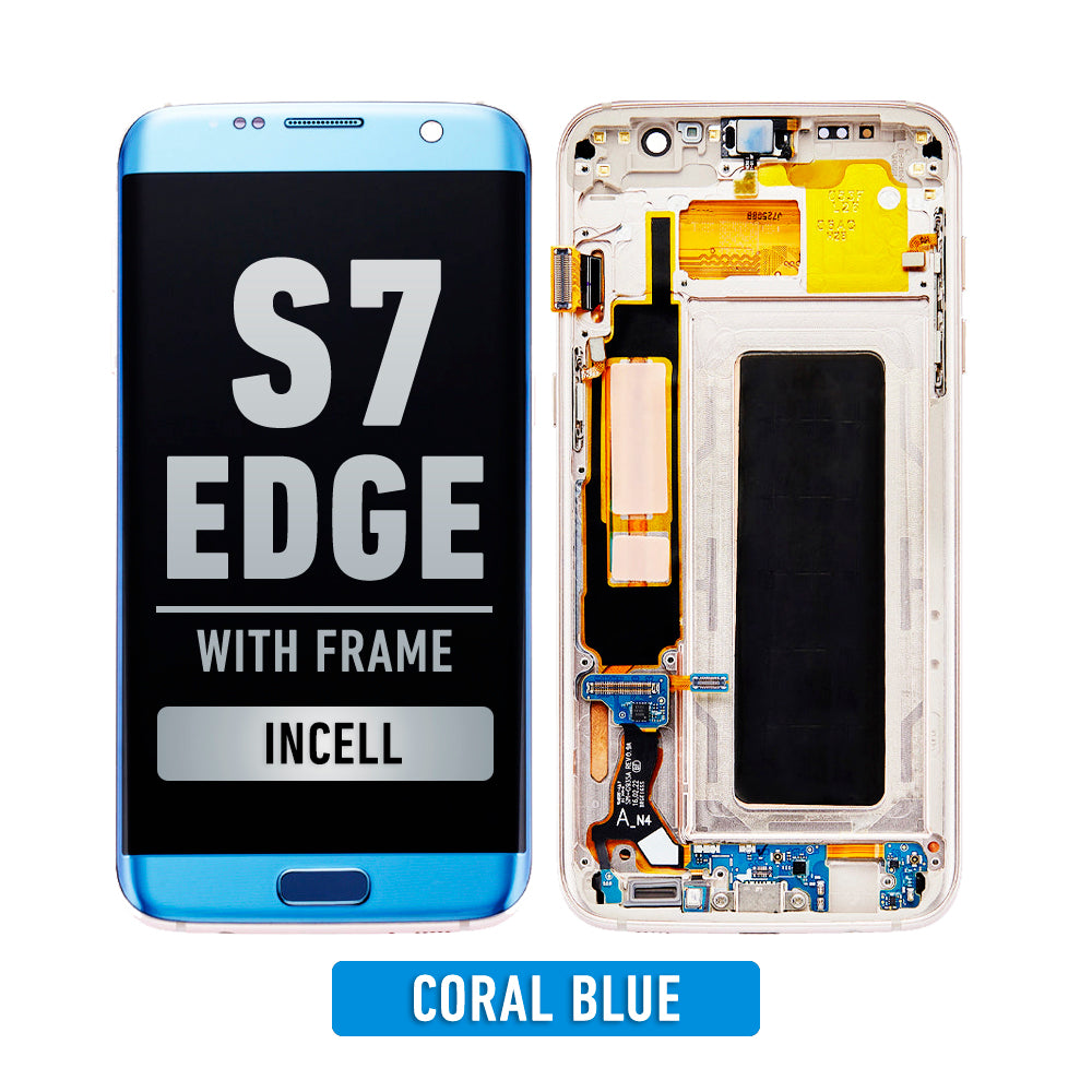 Samsung Galaxy S7 Edge OLED Screen Assembly Replacement With Frame (IN