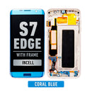 Samsung Galaxy S7 Edge OLED Screen Assembly Replacement With Frame (US Version) (Aftermarket Incell) (Coral Blue)