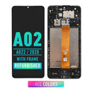Samsung Galaxy A02 (A022 / 2020) LCD Screen Assembly Replacement With Frame (Refurbished) (All Colors)