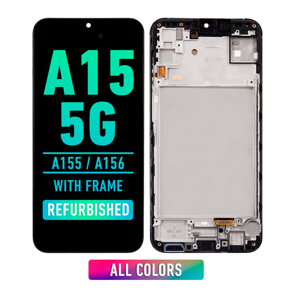 Samsung Galaxy A15 4G (A155 / 2023) / A15 5G (A156 / 2023) OLED Screen Assembly Replacement With Frame (Refurbished) (All Colors) (US / INT Version)