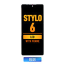 LG Stylo 6 LCD Screen Assembly Replacement With Frame (Blue)