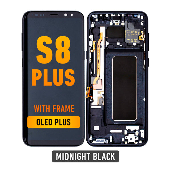 Samsung Galaxy S8 Plus LCD  Screen Assembly Replacement With Frame (OLED PLUS) (Midnight Black)