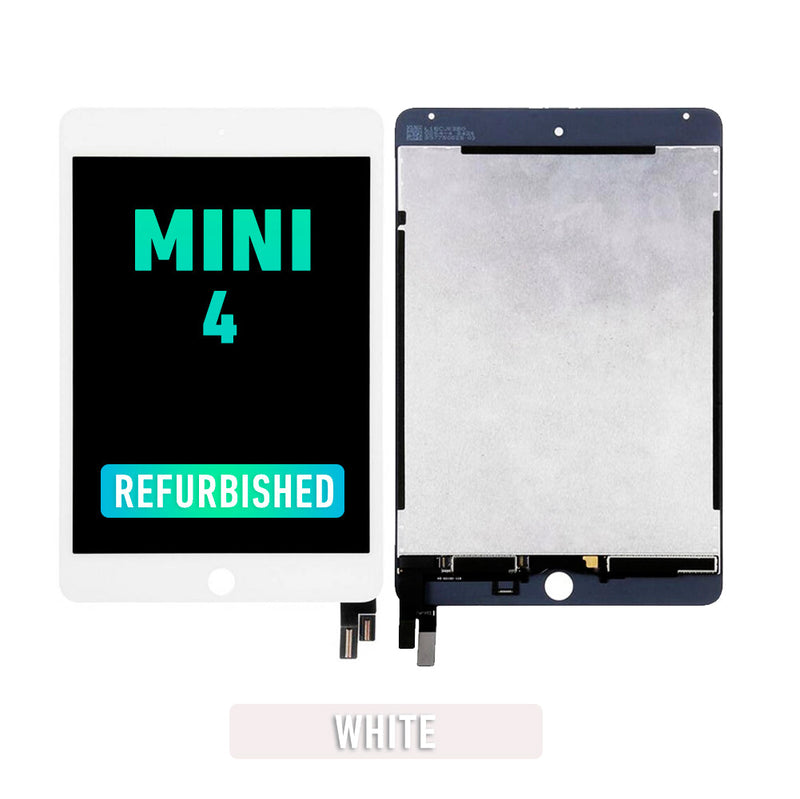 iPad Mini 4 LCD Screen Assembly Replacement With Digitizer (Sleep / Wake Sensor Flex Pre-Installed) (Refurbished Premium) (White)