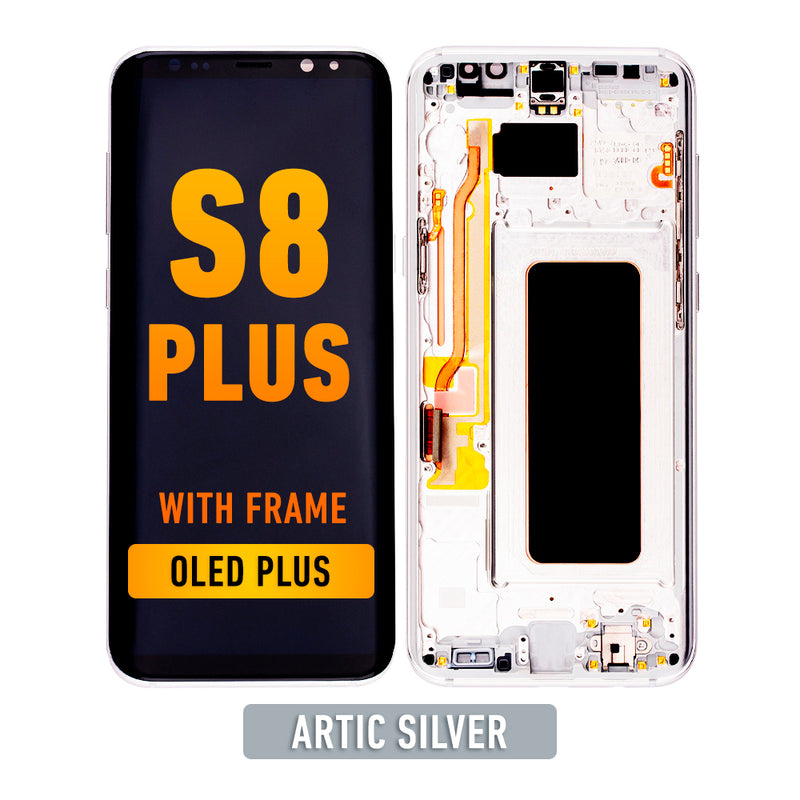 Samsung Galaxy S8 Plus LCD Screen Assembly Replacement With Frame (OLED PLUS) (Arctic Silver)