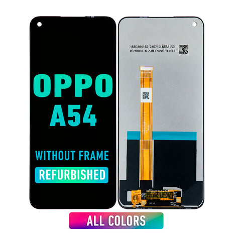 Oppo A54 LCD Screen Assembly Replacement Without Frame (Refurbished) (All Colors)