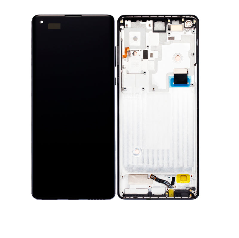 Motorola Moto Edge Plus (XT2061-3/2020) LCD Assembly With Frame (Refurbished) (Black)