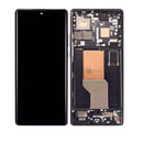 Motorola Edge 30 Ultra (XT2201 / 2022) OLED Assembly With Frame (Refurbished) (Interstellar Black)