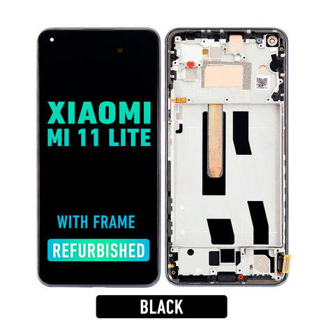 Xiaomi MI 11 LiteOLED Screen Assembly Replacement Without frame (Refurbished) (Black)