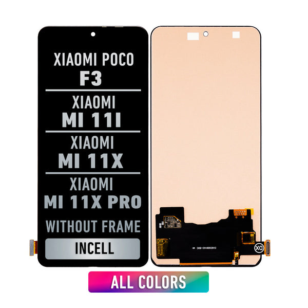 Xiaomi POCO F3 / MI 11 / MI 11X / MI 11X Pro / Black Shark 4 / Black Shark 4 Pro / Black Shark 4S / Black Shark 4S Pro / Redmi K40 / Redmi K40 Pro  LCD Screen Assembly Replacement Without frame (INCELL) (All Colors)