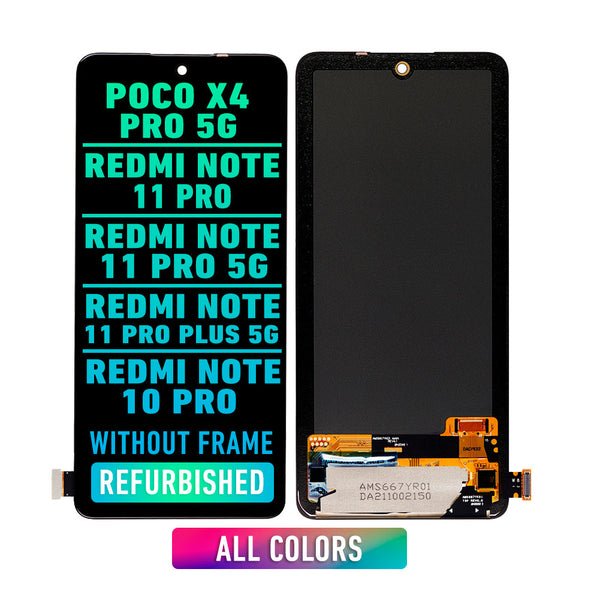 Xiaomi POCO X4 Pro 5G / Redmi Note 11 Pro / Note 11 Pro 5G / Note 11 Pro Plus 5G / Note 10 ProOLED Screen Assembly Replacement Without frame (Refurbished) (All Colors)