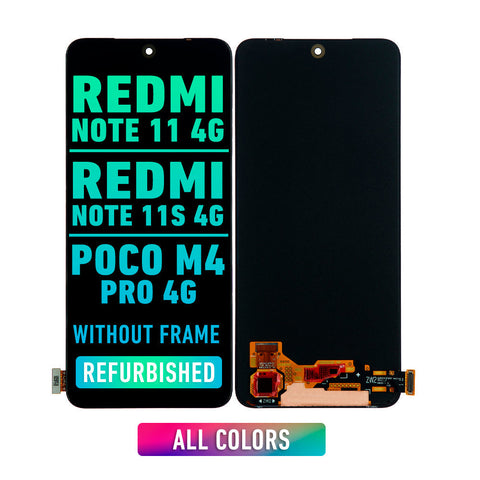 Xiaomi Redmi Note 11 / Redmi Note 11S 4G / Xiaomi POCO M4 Pro 4G OLED Screen Assembly Replacement Without frame (Refurbished) (All Colors)