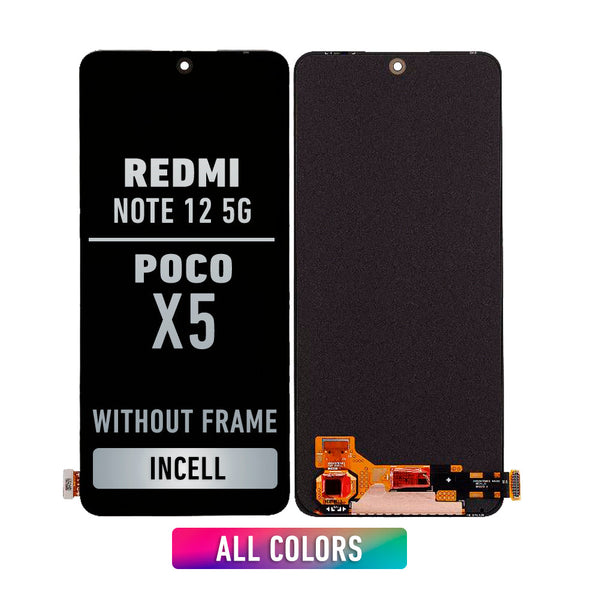 Xiaomi Redmi Note 12 4G / Redmi Note 12 5G / Poco X5  Screen Assembly Replacement Without frame (Incell) (All Colors)