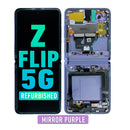 Samsung Galaxy Z Flip 5G OLED Screen Assembly Replacement With Frame (Refurbished) (Mirror Purple)