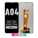 Samsung Galaxy A04 (A045 / 2022) LCD Screen Assembly Replacement Without Frame (INCELL) (All Colors)