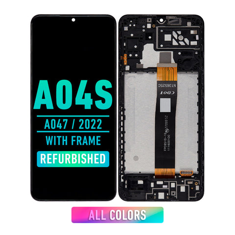 Samsung Galaxy A04s (A047 / 2022) LCD Screen Assembly Replacement With Frame (Refurbished) (All Colors)