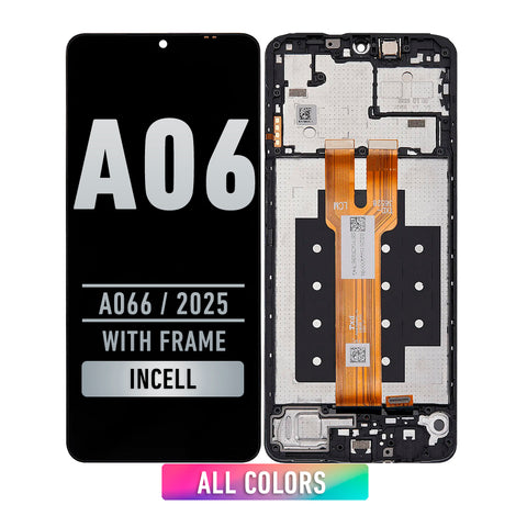 Samsung Galaxy A06 5G (A066 / 2025) LCD Screen Assembly Replacement With Frame (INCELL) (All color)