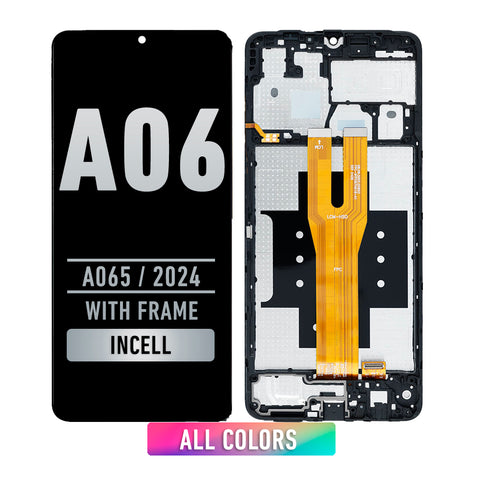 Samsung Galaxy A06 4G (A065 / 2025) LCD Screen Assembly Replacement With Frame (INCELL) (All color)