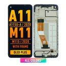 Samsung Galaxy A11 (A115U / A115A 2020) M11 (M115 / 2020) LCD Screen Assembly Replacement With Frame (159.5) (US Version) (OLED PLUS) (All Colors)