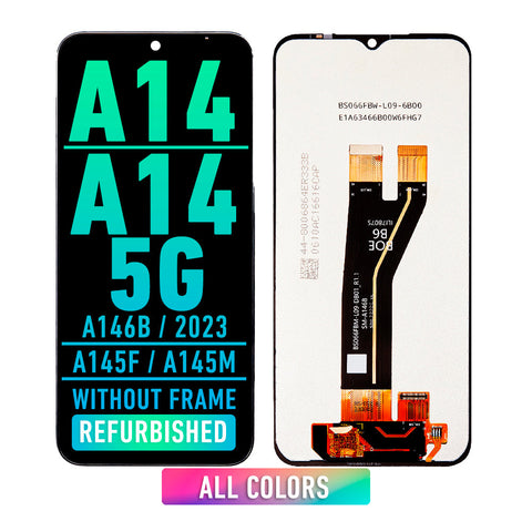 Samsung Galaxy A14 (A145F / A145M) A14 5G (A146B / 2023) LCD Screen Assembly Replacement Without Frame (Refurbished) (All Colors)
