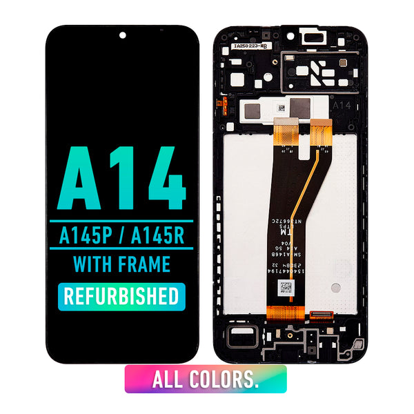 Samsung Galaxy A14 4G (A145P / A145R / 2023) LCD Screen Assembly Replacement With Frame (Refurbished) (All Colors)