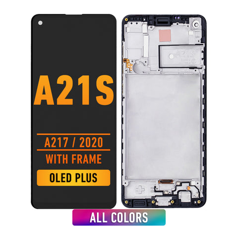 Samsung Galaxy A21s (A217 / 2020) LCD Assembly With Frame (OLED PLUS) (All Colors)