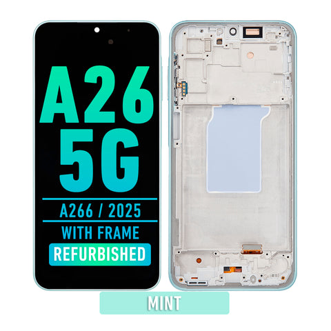 Samsung Galaxy A26 5G (A266 / 2025 ) OLED Screen Assembly Replacement With Frame (Refurbished) (Mint)